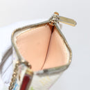 LOUIS VUITTON Monogram Multicolor Pochette Cles Purse White M92655 Auth 169139-17