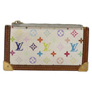 LOUIS VUITTON Monogram Multicolor Pochette Cles Purse White M92655 Auth 169139-13