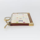 LOUIS VUITTON Monogram Multicolor Pochette Cles Purse White M92655 Auth 169139-3