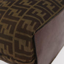 FENDI Zucca Canvas Tote Bag Black Brown Auth 169183-9