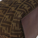 FENDI Zucca Canvas Tote Bag Black Brown Auth 169183-15