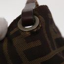 FENDI Zucca Canvas Tote Bag Black Brown Auth 169183-10