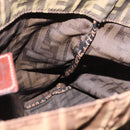 FENDI Zucca Canvas Tote Bag Black Brown Auth 169183-18