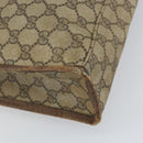 GUCCI GG Supreme Web Sherry Line Tote Bag PVC Beige Gold 010 378 Auth 169187-14