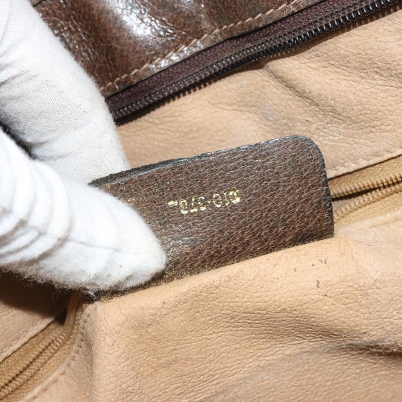 GUCCI GG Supreme Web Sherry Line Tote Bag PVC Beige Gold 010 378 Auth 169187