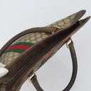 GUCCI GG Supreme Web Sherry Line Tote Bag PVC Beige Gold 010 378 Auth 169187-6