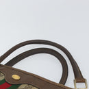 GUCCI GG Supreme Web Sherry Line Tote Bag PVC Beige Gold 010 378 Auth 169187-8