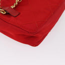 PRADA Shoulder Pouch Nylon Red Gold Auth 169188-16