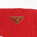 PRADA Shoulder Pouch Nylon Red Gold Auth 169188-17