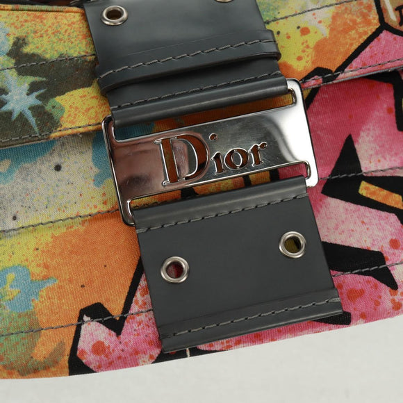 Christian Dior John Galliano SS 2024 Bag Canvas Multicolor Silver Auth 169197SM