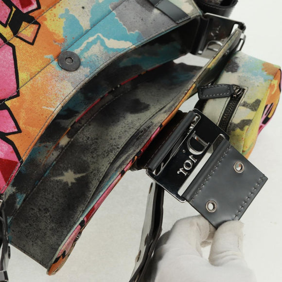 Christian Dior John Galliano SS 2024 Bag Canvas Multicolor Silver Auth 169197SM