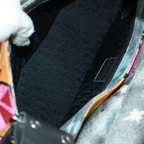 Christian Dior John Galliano SS 2024 Bag Canvas Multicolor Silver Auth 169197SM