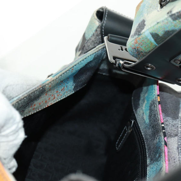 Christian Dior John Galliano SS 2024 Bag Canvas Multicolor Silver Auth 169197SM
