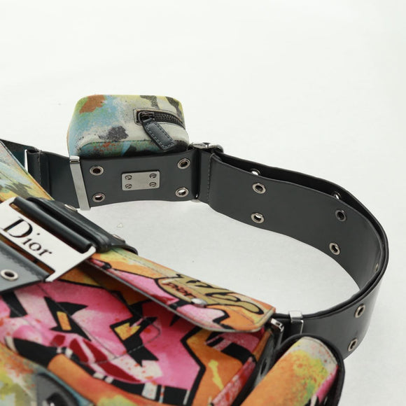 Christian Dior John Galliano SS 2024 Bag Canvas Multicolor Silver Auth 169197SM