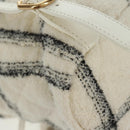 CHANEL Backpack Tweed Gold White CC Auth 169198SM-18