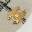 CHANEL Backpack Tweed Gold White CC Auth 169198SM-25