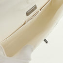 CHANEL Chain Shoulder Bag Leather White Silver CC Auth 169199SM-25