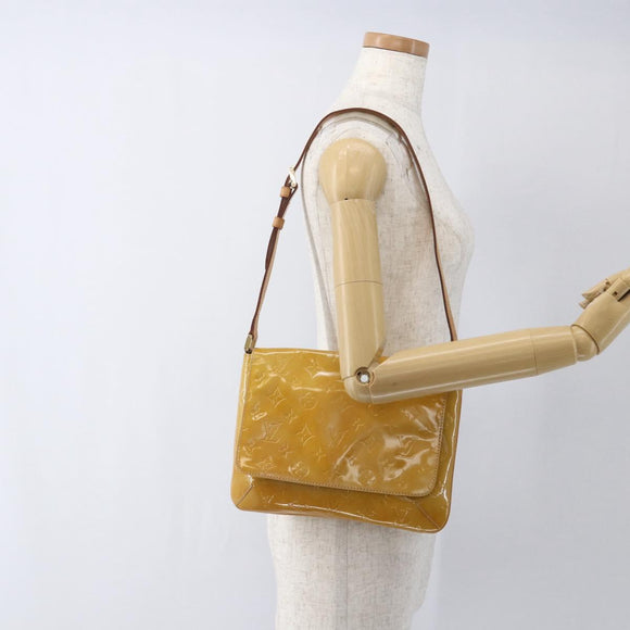 LOUIS VUITTON Monogram Vernis Thompson Street Bag Beige M91301 LV Auth 169211