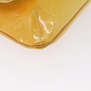 LOUIS VUITTON Monogram Vernis Thompson Street Bag Lime Yellow M91071 Auth 169213-9
