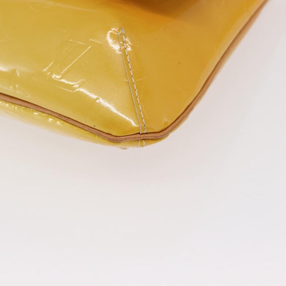 LOUIS VUITTON Monogram Vernis Thompson Street Bag Lime Yellow M91071 Auth 169213
