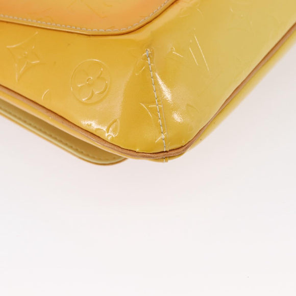 LOUIS VUITTON Monogram Vernis Thompson Street Bag Lime Yellow M91071 Auth 169213