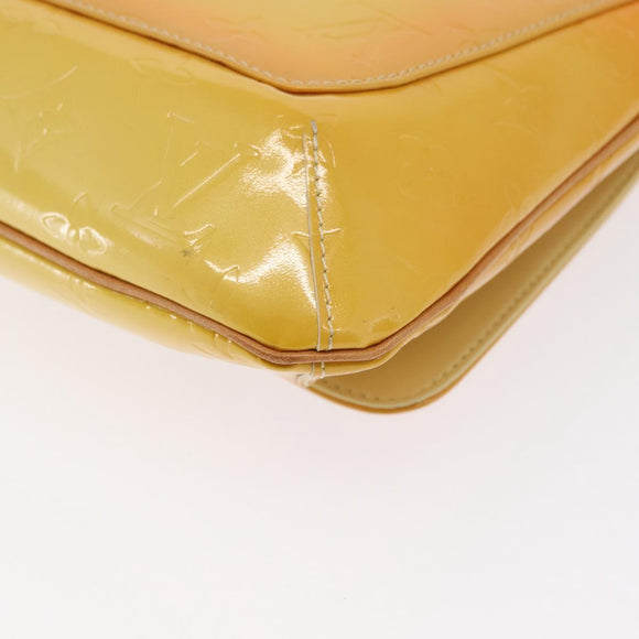 LOUIS VUITTON Monogram Vernis Thompson Street Bag Lime Yellow M91071 Auth 169213