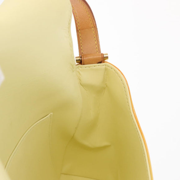LOUIS VUITTON Monogram Vernis Thompson Street Bag Lime Yellow M91071 Auth 169213