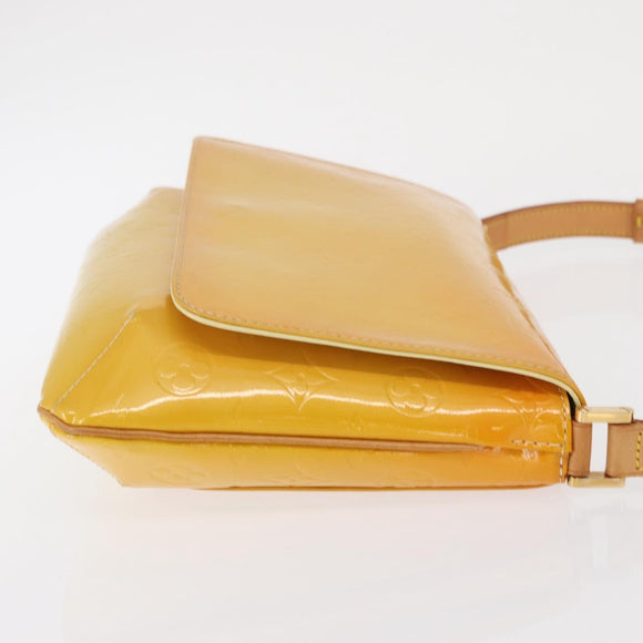 LOUIS VUITTON Monogram Vernis Thompson Street Bag Lime Yellow M91071 Auth 169213