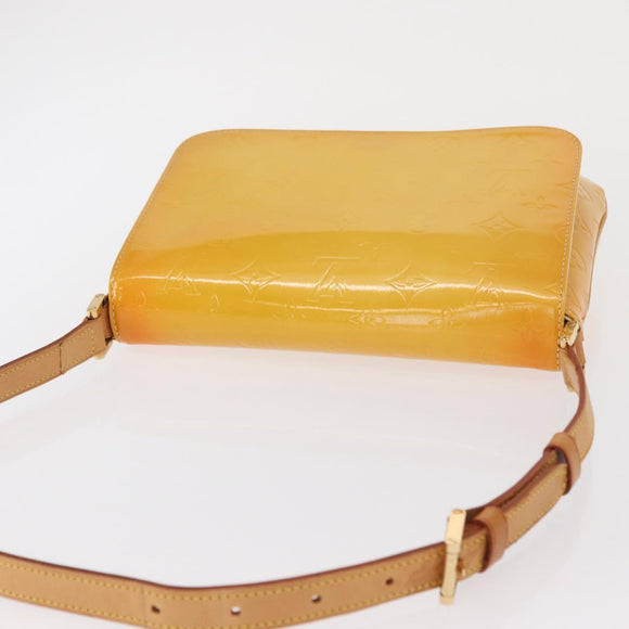 LOUIS VUITTON Monogram Vernis Thompson Street Bag Lime Yellow M91071 Auth 169213