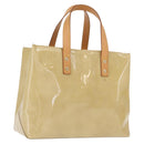 LOUIS VUITTON Monogram Vernis Reade PM Hand Bag Beige M91334 LV Auth 169215-1