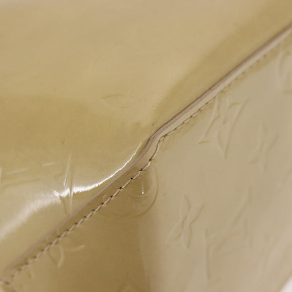 LOUIS VUITTON Monogram Vernis Reade PM Hand Bag Beige M91334 LV Auth 169215