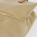 LOUIS VUITTON Monogram Vernis Reade PM Hand Bag Beige M91334 LV Auth 169215-14