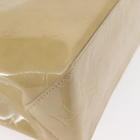 LOUIS VUITTON Monogram Vernis Reade PM Hand Bag Beige M91334 LV Auth 169215