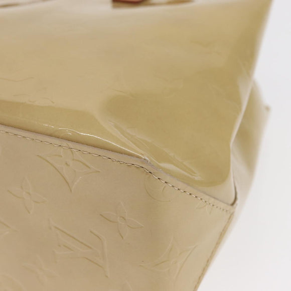 LOUIS VUITTON Monogram Vernis Reade PM Hand Bag Beige M91334 LV Auth 169215