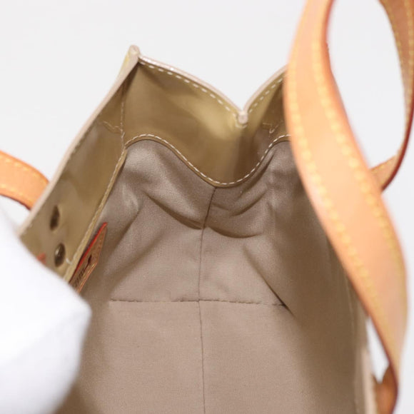LOUIS VUITTON Monogram Vernis Reade PM Hand Bag Beige M91334 LV Auth 169215