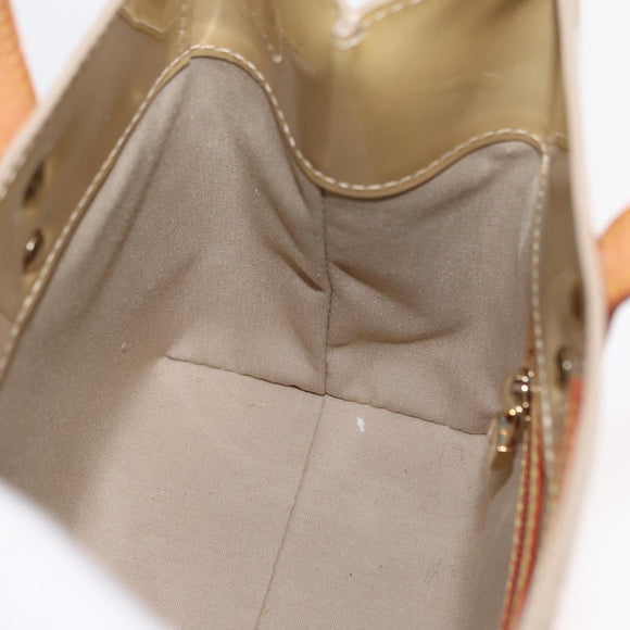 LOUIS VUITTON Monogram Vernis Reade PM Hand Bag Beige M91334 LV Auth 169215
