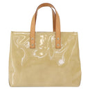 LOUIS VUITTON Monogram Vernis Reade PM Hand Bag Beige M91334 LV Auth 169215-13