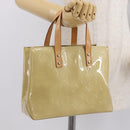 LOUIS VUITTON Monogram Vernis Reade PM Hand Bag Beige M91334 LV Auth 169215-22