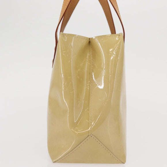 LOUIS VUITTON Monogram Vernis Reade PM Hand Bag Beige M91334 LV Auth 169215