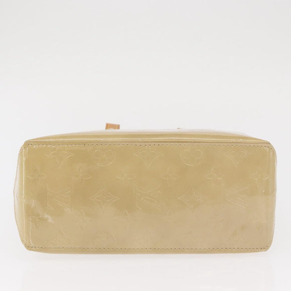 LOUIS VUITTON Monogram Vernis Reade PM Hand Bag Beige M91334 LV Auth 169215