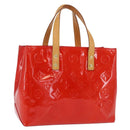 LOUIS VUITTON Monogram Vernis Reade PM Hand Bag Red Rouge M91088 LV Auth 169217-1