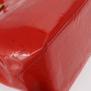 LOUIS VUITTON Monogram Vernis Reade PM Hand Bag Red Rouge M91088 LV Auth 169217-14