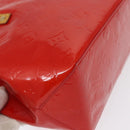 LOUIS VUITTON Monogram Vernis Reade PM Hand Bag Red Rouge M91088 LV Auth 169217-16