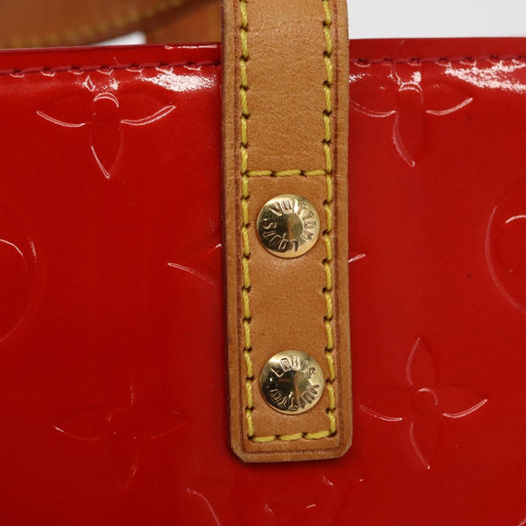 LOUIS VUITTON Monogram Vernis Reade PM Hand Bag Red Rouge M91088 LV Auth 169217