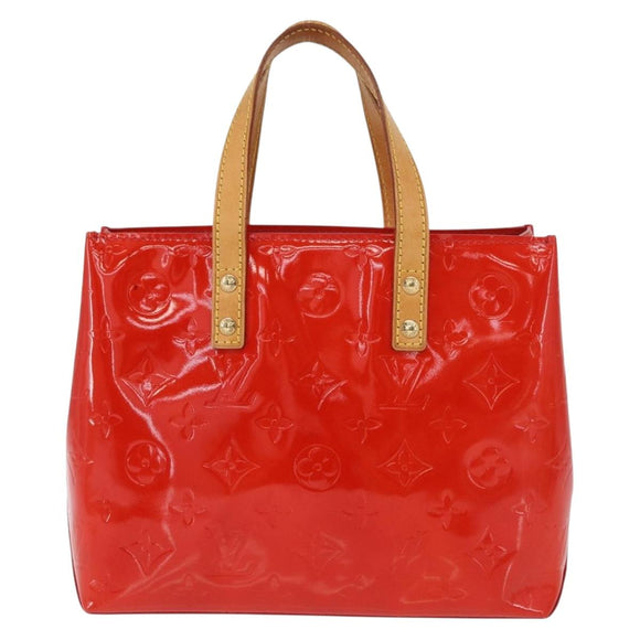 LOUIS VUITTON Monogram Vernis Reade PM Hand Bag Red Rouge M91088 LV Auth 169217