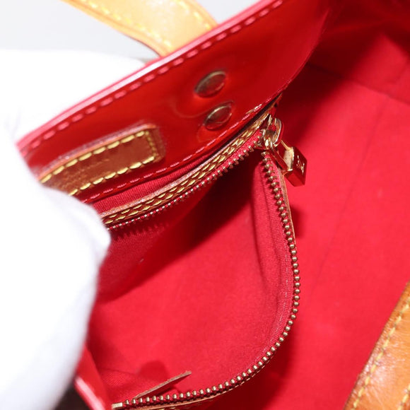 LOUIS VUITTON Monogram Vernis Reade PM Hand Bag Red Rouge M91088 LV Auth 169217