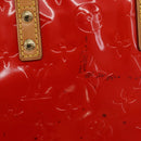 LOUIS VUITTON Monogram Vernis Reade PM Hand Bag Red Rouge M91088 LV Auth 169217-3