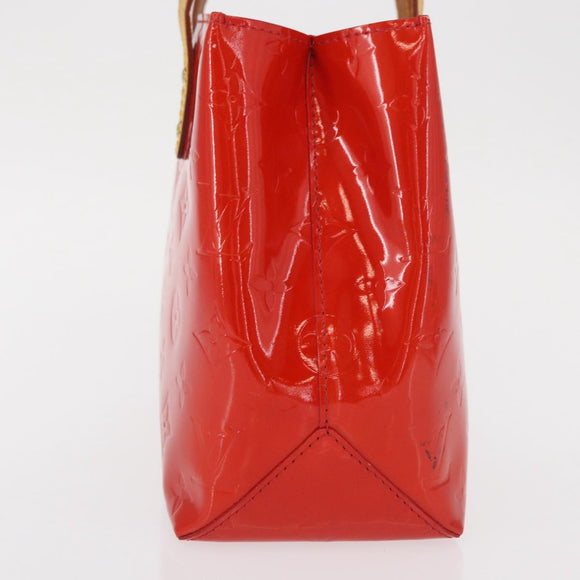 LOUIS VUITTON Monogram Vernis Reade PM Hand Bag Red Rouge M91088 LV Auth 169217