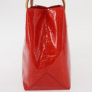 LOUIS VUITTON Monogram Vernis Reade PM Hand Bag Red Rouge M91088 LV Auth 169217-5