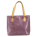 LOUIS VUITTON Monogram Vernis Houston Hand Bag Purple Viole M91093 Auth 169218-13
